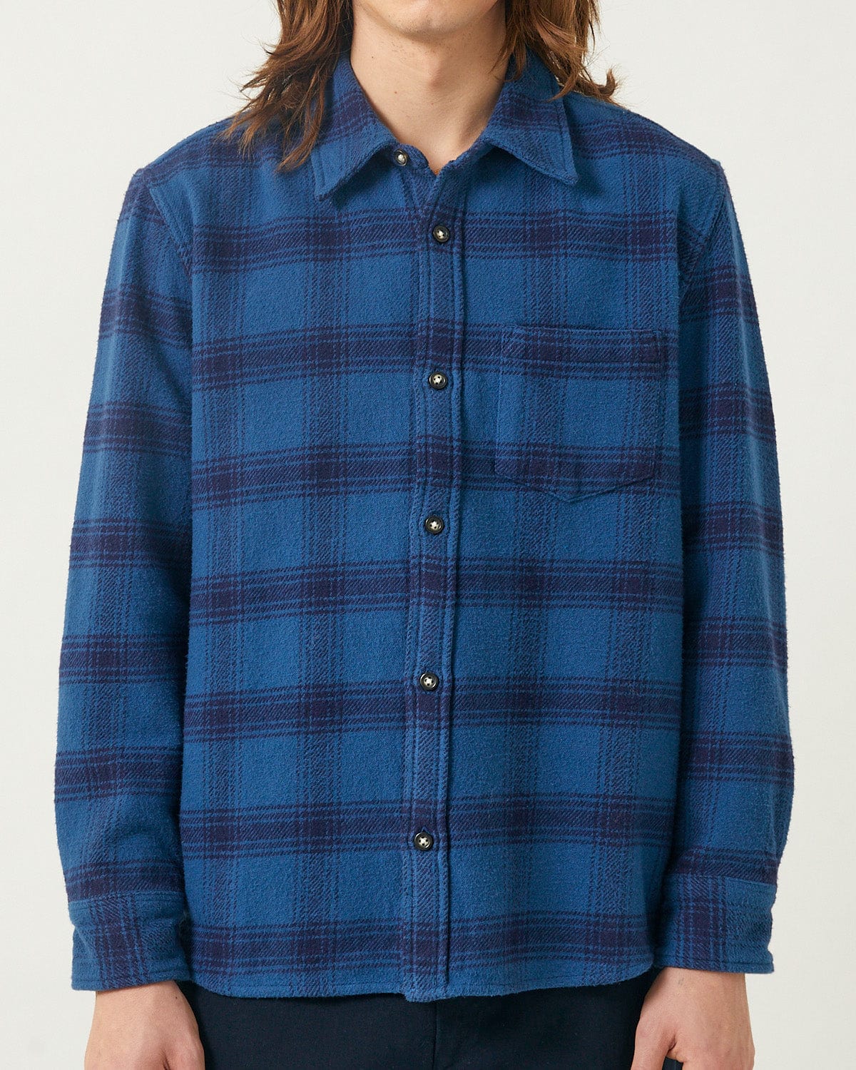 Appalachian Plaid LS - Navy - Image 3
