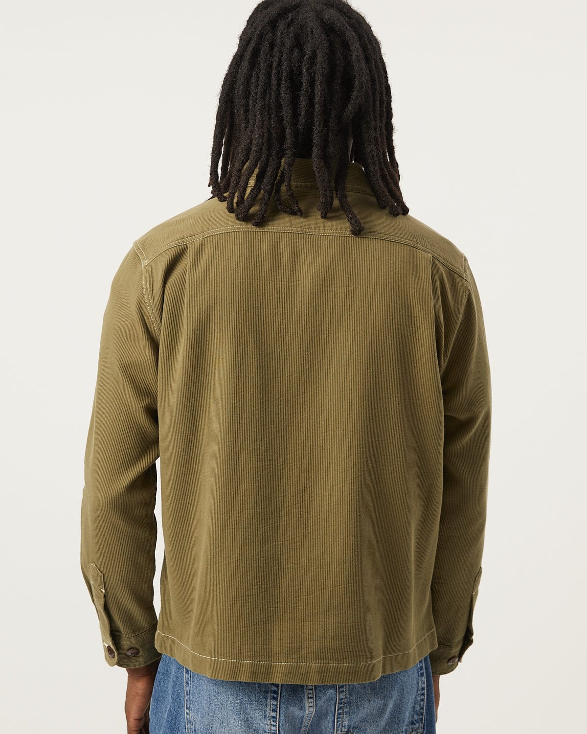 Bedford Cord Military Jacket - Olive - Image 4