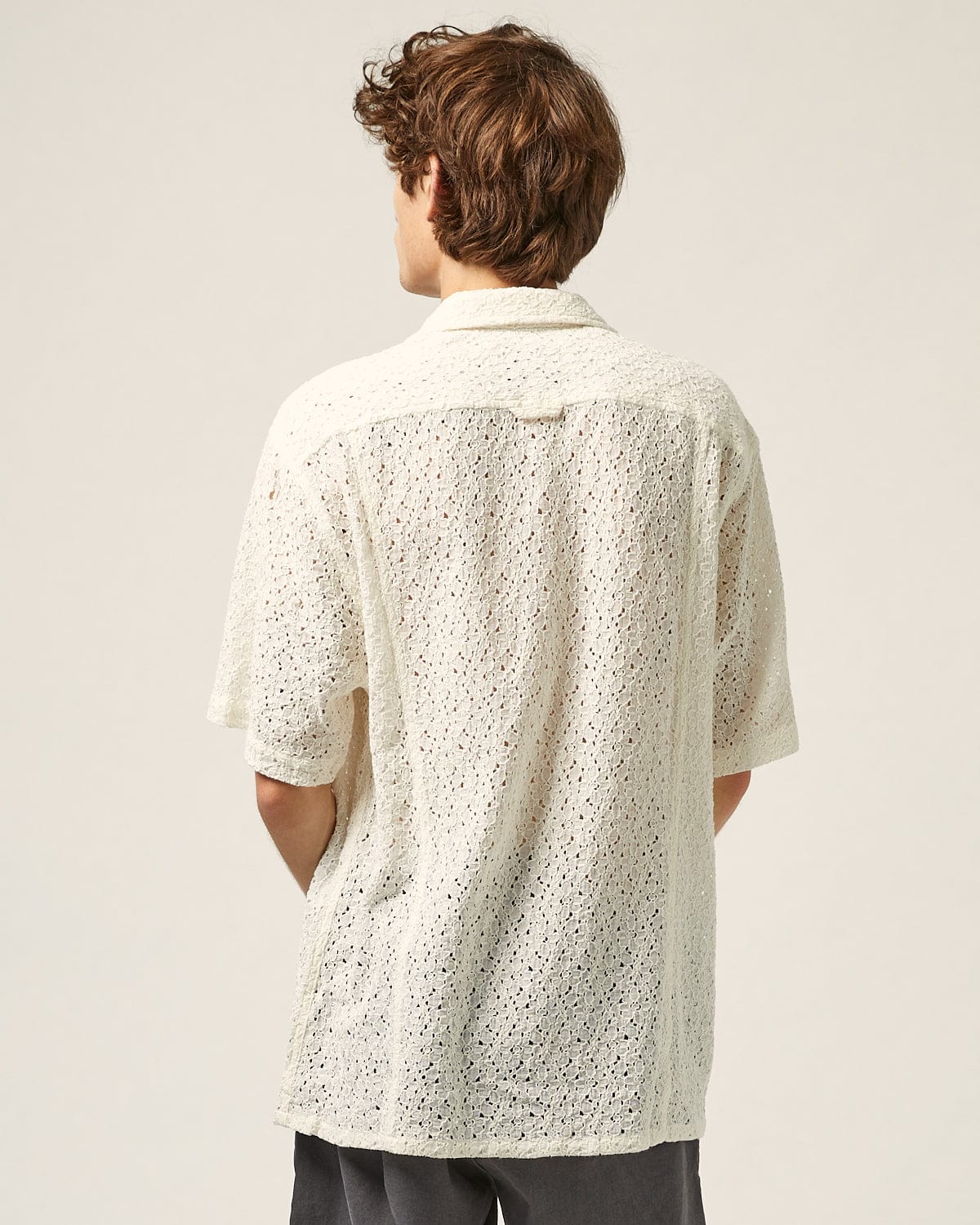 Floral Lace SS Camp - Natural - Image 4