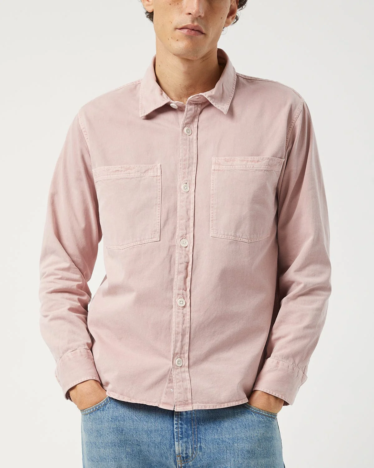 Garment Dye Twill LS - Pink - Image 3