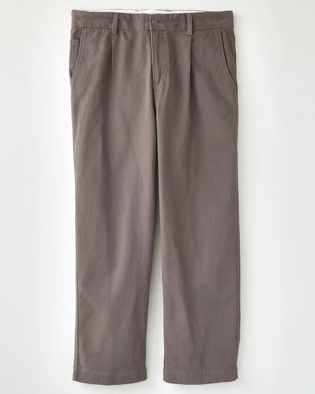 Heavy Twill Pleated Trouser - Grey - Image 3