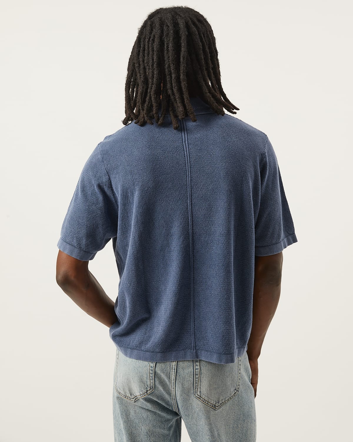 Knit Polo - Navy - Image 3