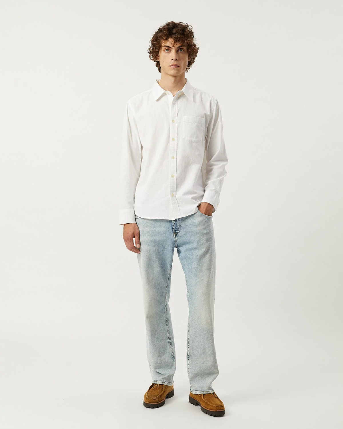 Linen Cotton LS - White - Image 3