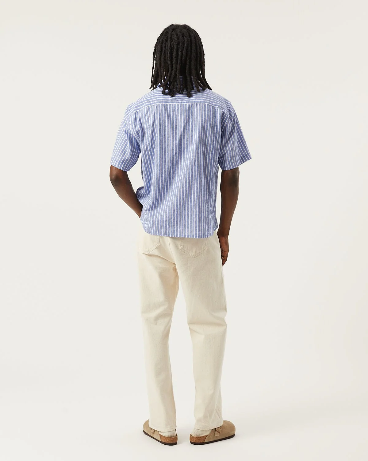 Linen Stripe SS - Blue - Image 3