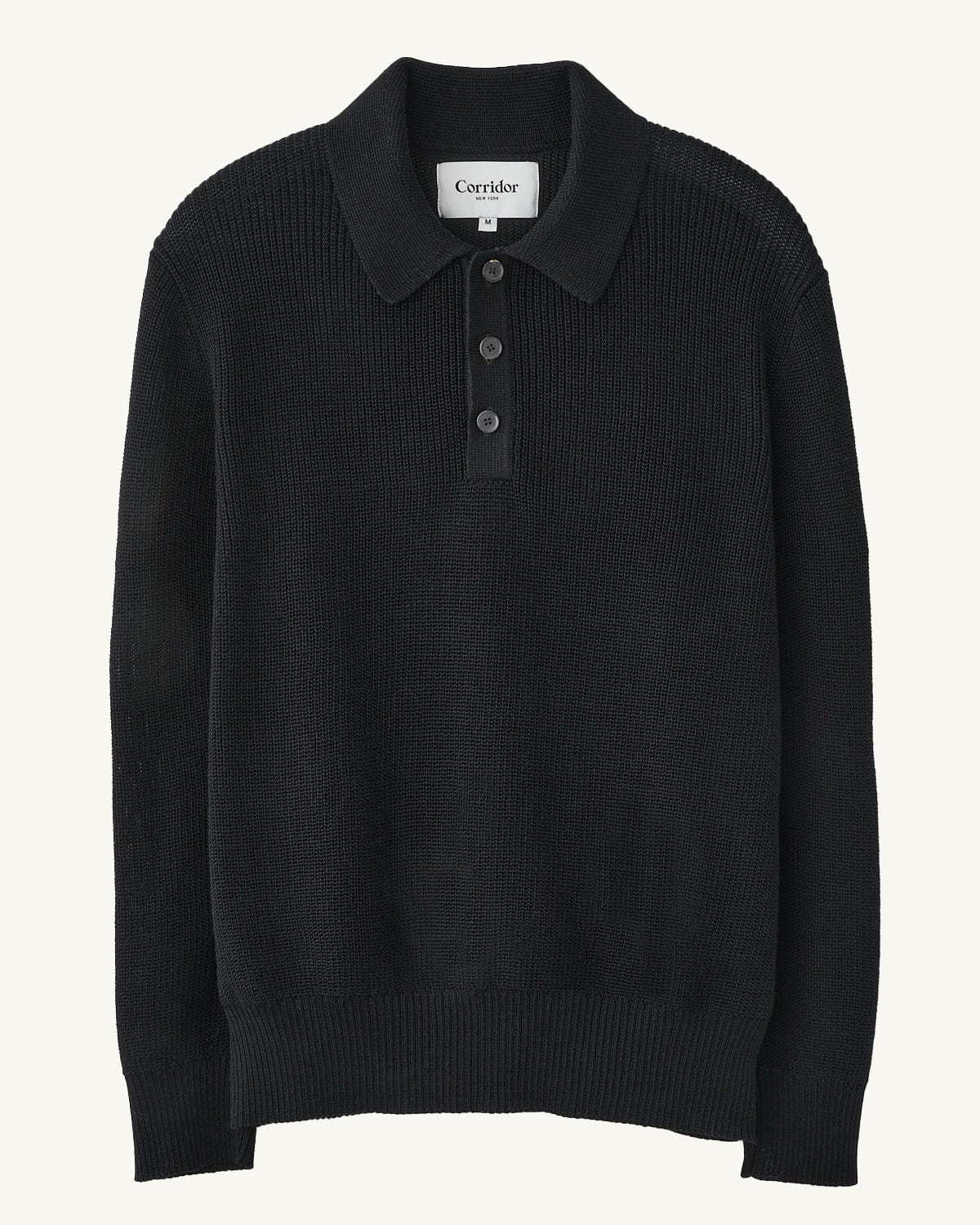 LS Slouchy Polo - Black - Image 4