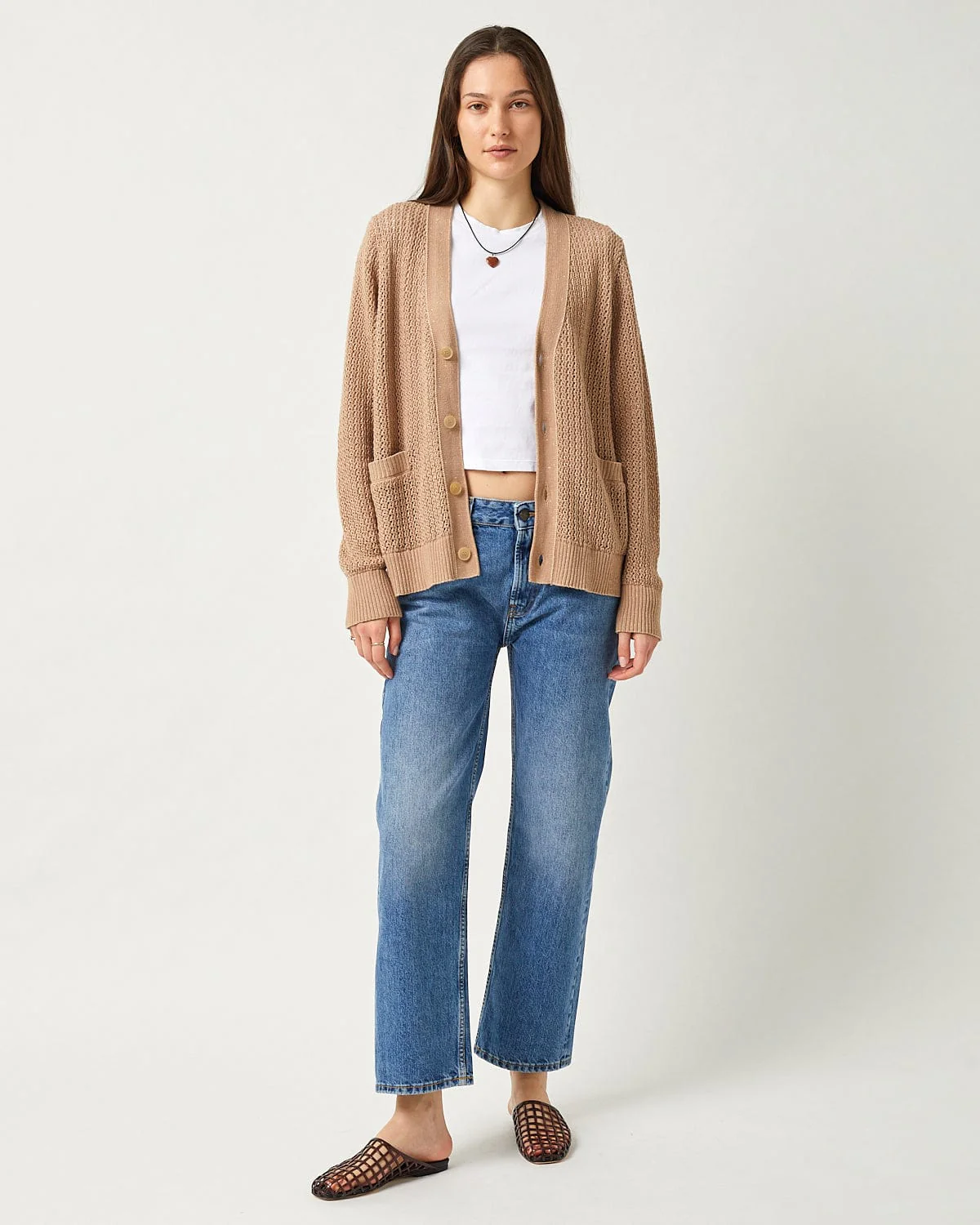 Marled Cardigan - Natural - Image 5