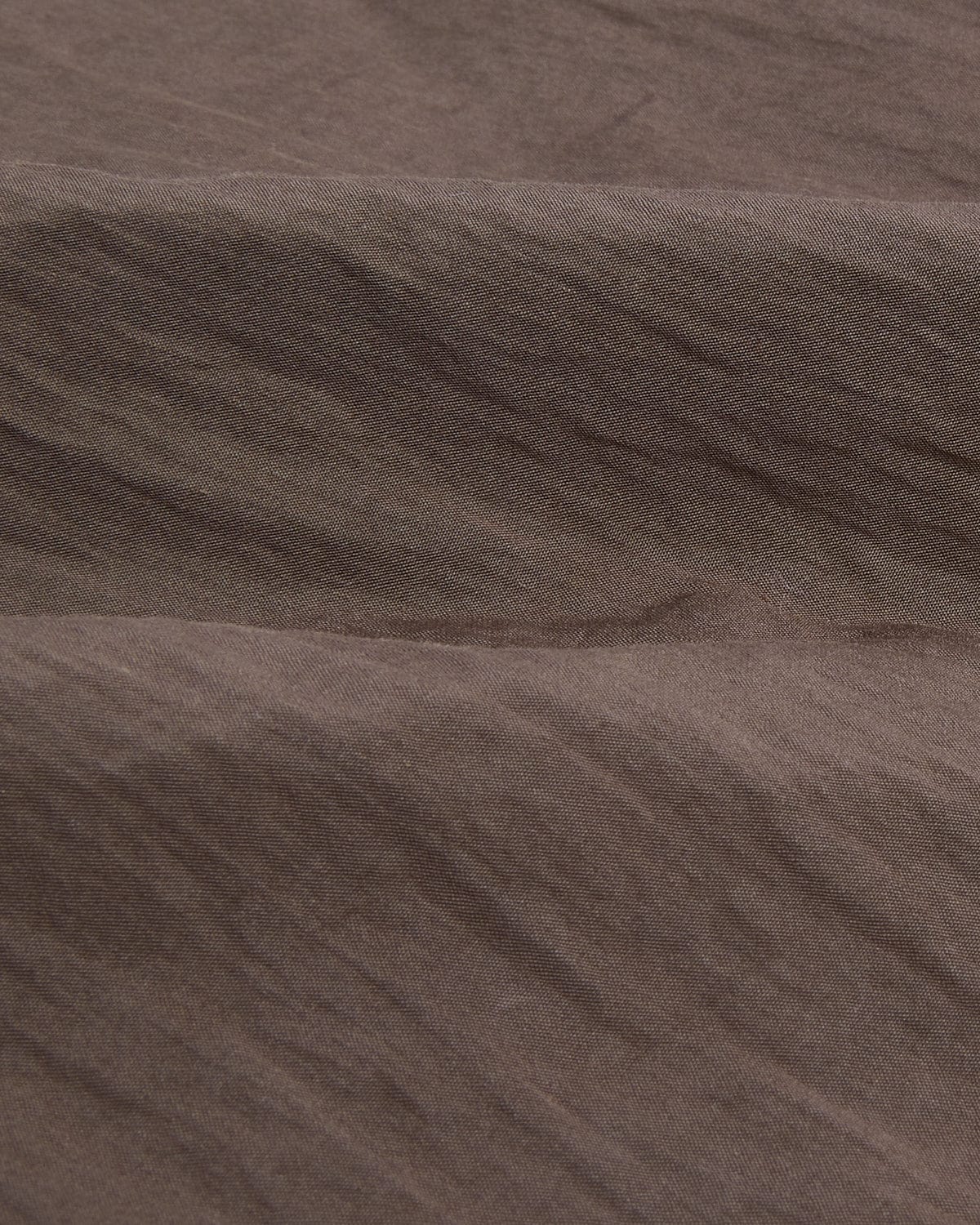 Crinkled Cotton Nylon Shirt - Brown - Image 6