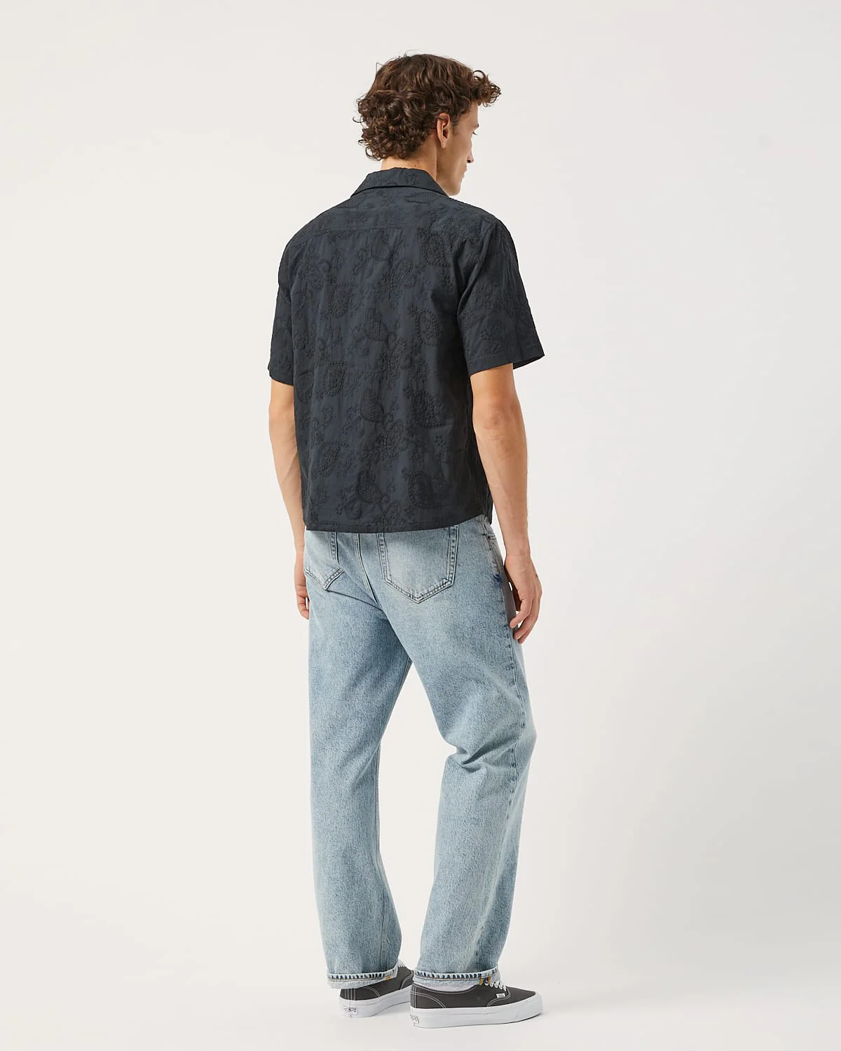 Paisley Embroidery SS - Black - Image 5