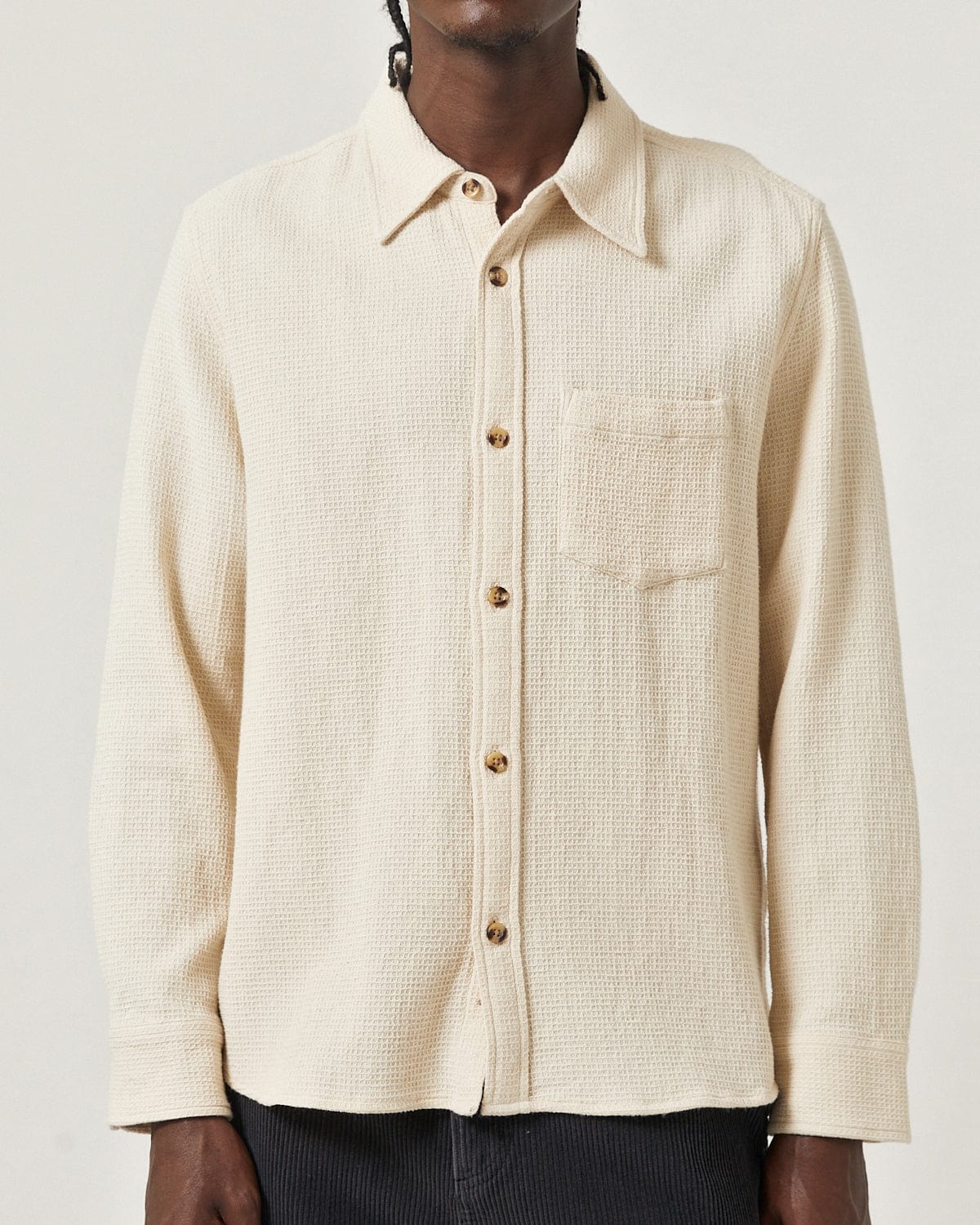 Pigment Dyed Waffle LS - Natural - Image 3