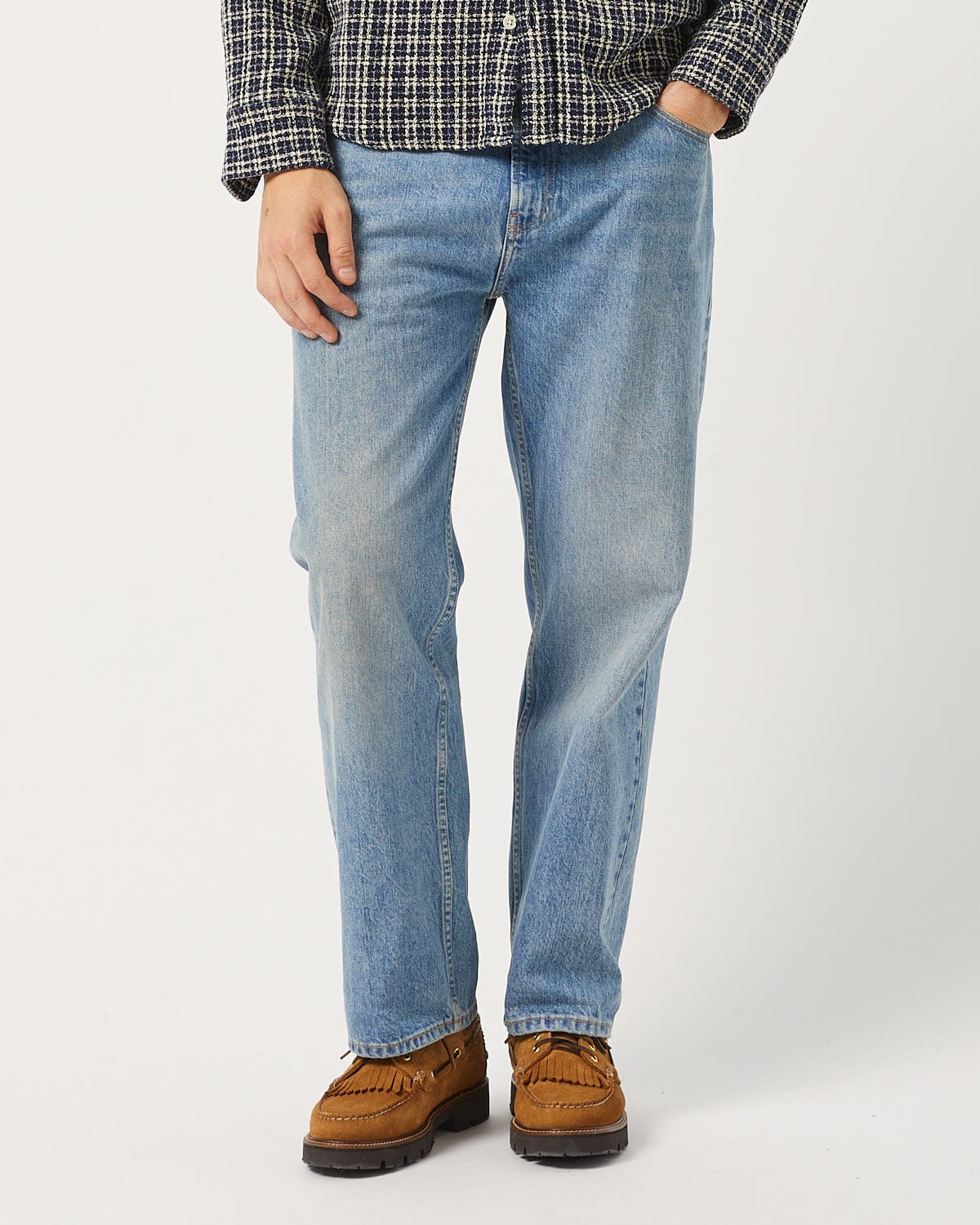 Selvedge 5 Pocket Jean - Bleach Wash - Image 3