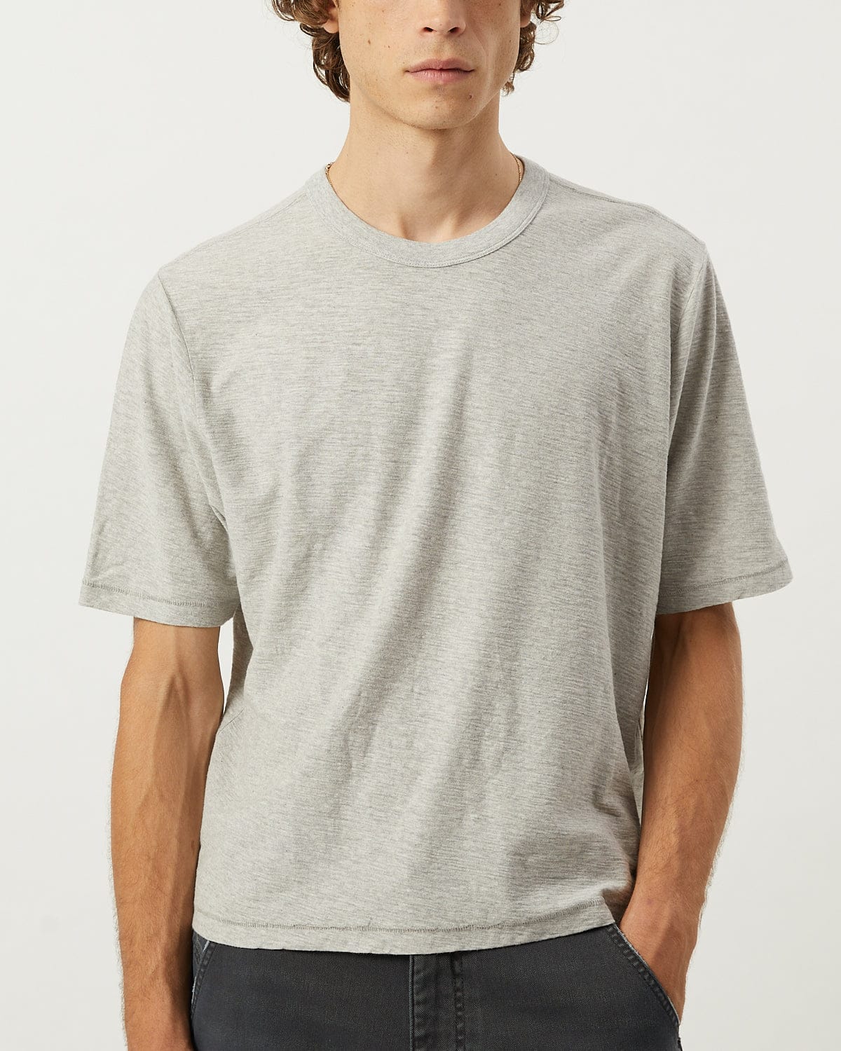 Slub Tee - Heather Grey - Image 3