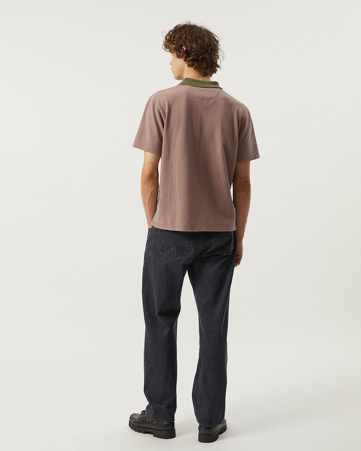 Stripe Pique Polo - Pink - Image 5