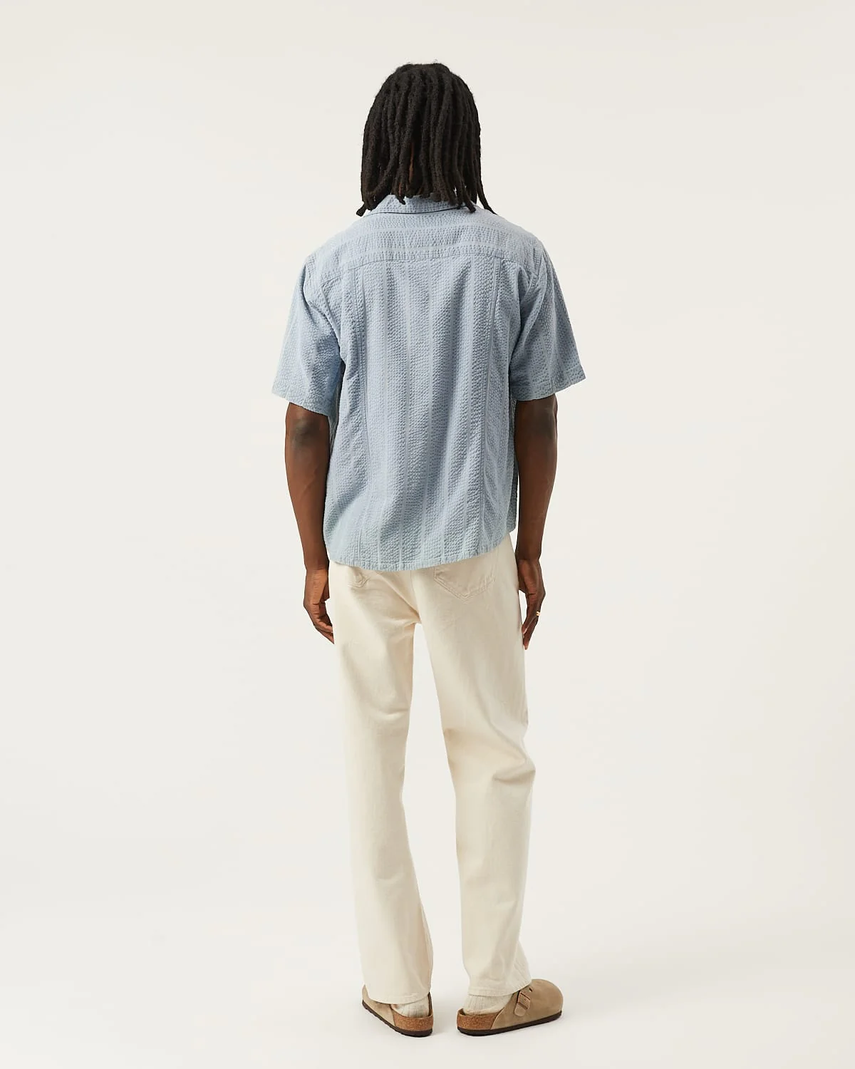 Striped Seersucker SS - Indigo - Image 4